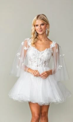 Dancing Queen Short Party Dress 3393 -SIMPLY DRESS SALE 3393offwhite 2 crop