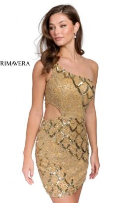 Short Homecoming Dress By Primavera 3504 -SIMPLY DRESS SALE 3504 GOLD 1 scaled 1