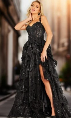 Formal Long Dress 37630 By Jovani -SIMPLY DRESS SALE 37630 4 black