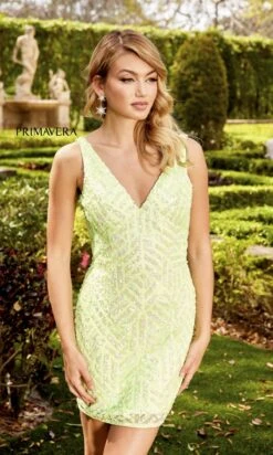 Short Homecoming Dress By Primavera 4053 -SIMPLY DRESS SALE 4053APPLEGREEN
