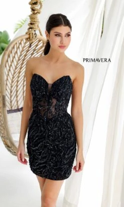 Primavera Short Party Dress 4222 -SIMPLY DRESS SALE 4222BLACK0066