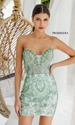 Primavera Short Party Dress 4226 -SIMPLY DRESS SALE 4226IVORY0136