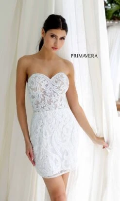 Primavera Short Party Dress 4227 -SIMPLY DRESS SALE 4227IVORY0238