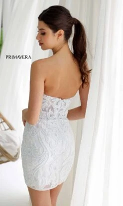 Primavera Short Party Dress 4227 -SIMPLY DRESS SALE 4227IVORY0281