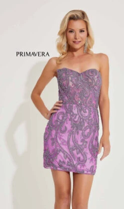 Primavera Short Party Dress 4227 -SIMPLY DRESS SALE 4227ORCHID01