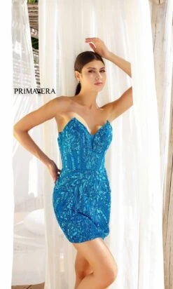 Primavera Short Party Dress 4234 -SIMPLY DRESS SALE 4234PEACOCK0110