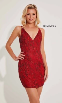 Primavera Short Party Dress 4249 -SIMPLY DRESS SALE 4249RED01