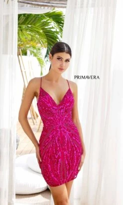 Primavera Short Party Dress 4250 -SIMPLY DRESS SALE 4250FUSHIA 1