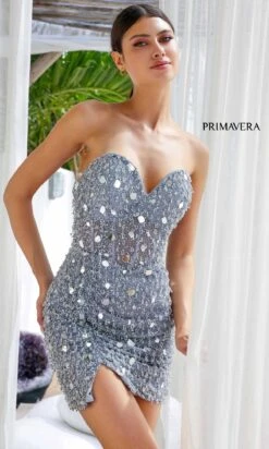 Primavera Short Party Dress 4252 -SIMPLY DRESS SALE 4252SILVER0025