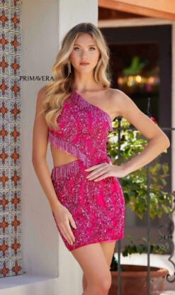 Primavera Short Party Dress 4264 -SIMPLY DRESS SALE 4264FUSHIA01