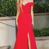 Off-the-Shoulder Classic Long Formal Dress 4289 -SIMPLY DRESS SALE 4289red 3