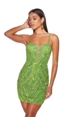 Alyce Short Party Dress 4840 -SIMPLY DRESS SALE 4840 LIME 3