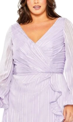 Mac Duggal Long Plus-Size Formal Dress 49498 -SIMPLY DRESS SALE 49498 Lilac CL