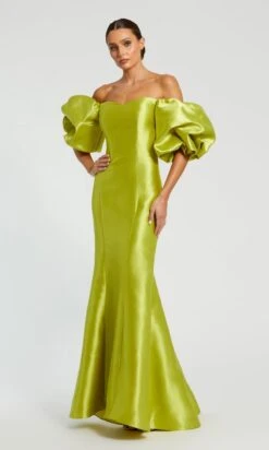Mac Duggal Long Formal Dress 50677 -SIMPLY DRESS SALE 50677 Chartreuse AB