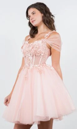 Cinderella Couture Short Party Dress 5134j -SIMPLY DRESS SALE 5134J Blush 4