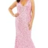 Mac Duggal Long Plus-Size Formal Dress 5314 -SIMPLY DRESS SALE 5314 IcePink AB