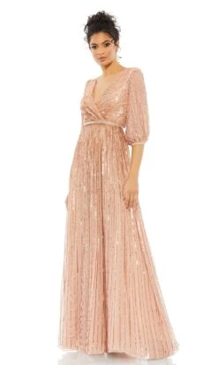 Mac Duggal Long Formal Dress 5509 -SIMPLY DRESS SALE 5509 Apricot AB