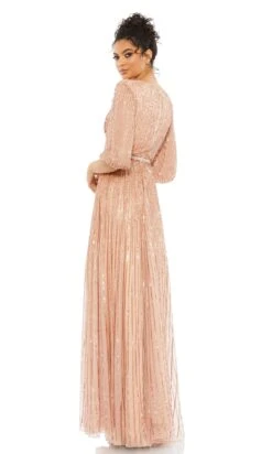 Mac Duggal Long Formal Dress 5509 -SIMPLY DRESS SALE 5509 Apricot BK
