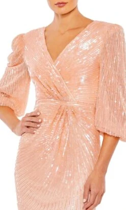 Mac Duggal Long Formal Dress 5614 -SIMPLY DRESS SALE 5614 Peach CL