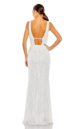Mac Duggal Long Formal Dress 5669 -SIMPLY DRESS SALE 5669 White BK
