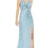Mac Duggal Long Formal Dress 5685 -SIMPLY DRESS SALE 5685 IceBlue AB