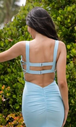 Atria Special Occasion Long Dress 6763H 10 Atria Special Occasion Long Dress 6763H -SIMPLY DRESS SALE 6763 BACK light blue