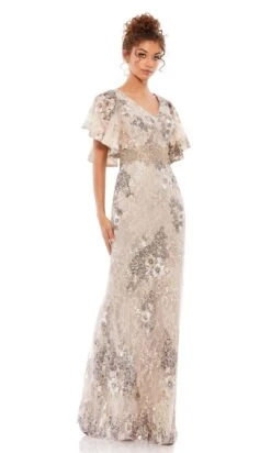 Mac Duggal Long Formal Dress 67842 11 Mac Duggal Long Formal Dress 67842 -SIMPLY DRESS SALE 67842 Taupe AB