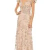 Mac Duggal Long Formal Dress 68192 -SIMPLY DRESS SALE 68192 RoseGold AB