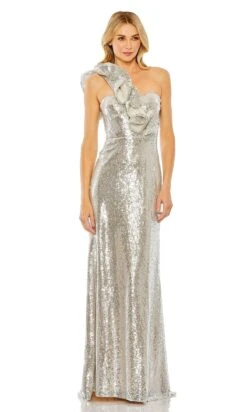 Mac Duggal Long Formal Dress 68513 -SIMPLY DRESS SALE 68513 NudeSilver AB