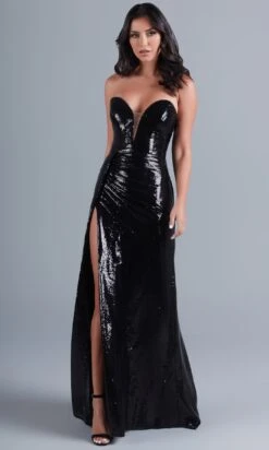 Strapless Deep V-Neck Long Sequin Prom Dress 14 Strapless Deep V-Neck Long Sequin Prom Dress -SIMPLY DRESS SALE 6 RX5005 48