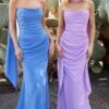 Ladivine Long Formal Dress 7433 -SIMPLY DRESS SALE 7433 SOFT BLUE LAVENDER FRONT long prom dresses