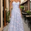 Ladivine Long Formal Dress 7443 -SIMPLY DRESS SALE 7443 blue front