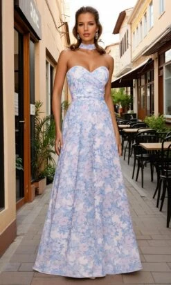 Ladivine Long Formal Dress 7443