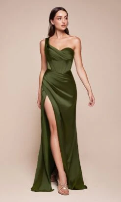Ladivine Long Formal Dress 7448 -SIMPLY DRESS SALE 7448 olive