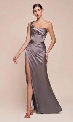 Ladivine Long Formal Dress 7448 -SIMPLY DRESS SALE 7448 taupe
