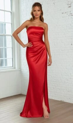 Ladivine Long Formal Dress 7451 -SIMPLY DRESS SALE 7451 red front