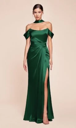 Ladivine Long Formal Dress 7452 -SIMPLY DRESS SALE 7452 emerald front