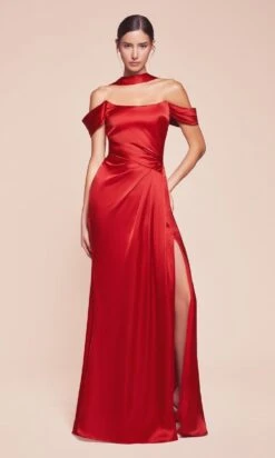 Ladivine Long Formal Dress 7452 -SIMPLY DRESS SALE 7452 red front
