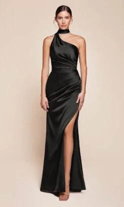 Ladivine Long Formal Dress 7454 -SIMPLY DRESS SALE 7454 black front