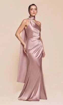 Ladivine Long Formal Dress 7454 -SIMPLY DRESS SALE 7454 mauve front