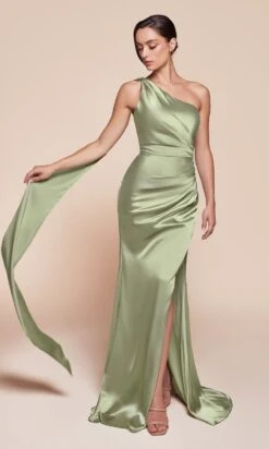 Ladivine Long Formal Dress 7454 -SIMPLY DRESS SALE 7454 sage 1