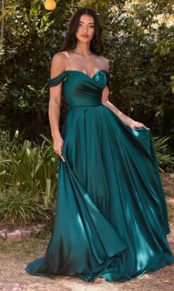 Formal Long Dress 7493C By Ladivine -SIMPLY DRESS SALE 7493 EMERALD