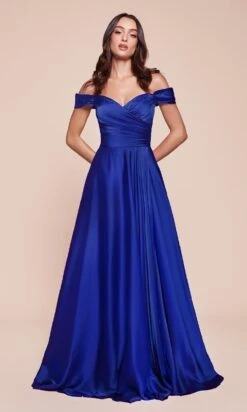 Ladivine Long Formal Dress 7493-1 -SIMPLY DRESS SALE 7493 ROYAL FRONT long prom dresses