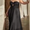 Formal Long Plus-Size Dress 7496C By Ladivine -SIMPLY DRESS SALE 7496c black