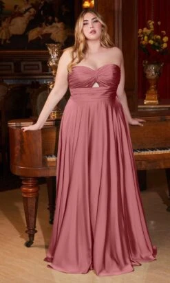 Formal Long Plus-Size Dress 7496C By Ladivine -SIMPLY DRESS SALE 7496c mauverose