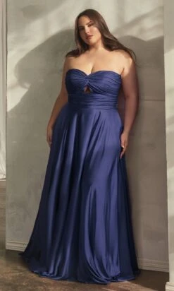 Formal Long Plus-Size Dress 7496C By Ladivine -SIMPLY DRESS SALE 7496c navy