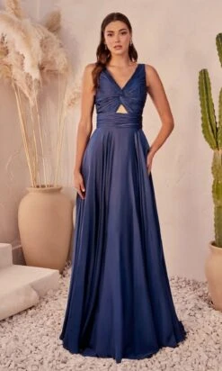 Formal Long Dress 7497 By Ladivine -SIMPLY DRESS SALE 7497 navy 2