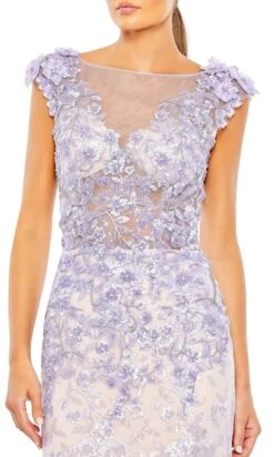 Mac Duggal Long Formal Dress 79357 -SIMPLY DRESS SALE 79357 LilacNude CL