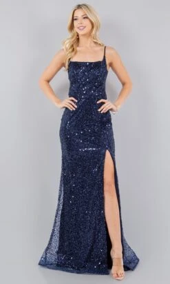 Cinderella Couture Long Formal Dress 8081j -SIMPLY DRESS SALE 8081J Navy 2