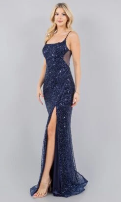 Cinderella Couture Long Formal Dress 8081j -SIMPLY DRESS SALE 8081J Navy 4
